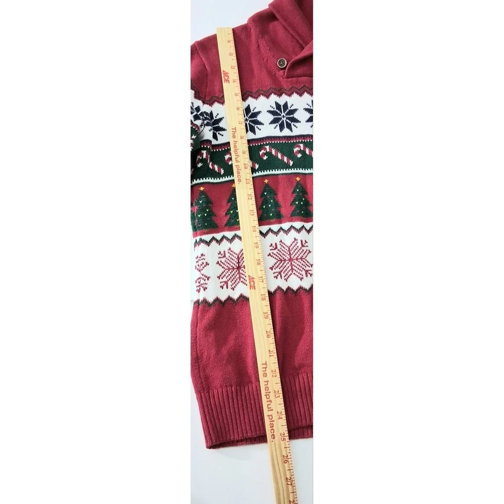 The Children's Place Sweater Boys Size 16 XXL Christmas Fair Isle Snowflake Tree